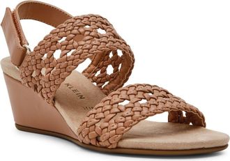 Anne Klein Baxxter Wedge Sandal in Coffee at Nordstrom Rack, Size 6.5