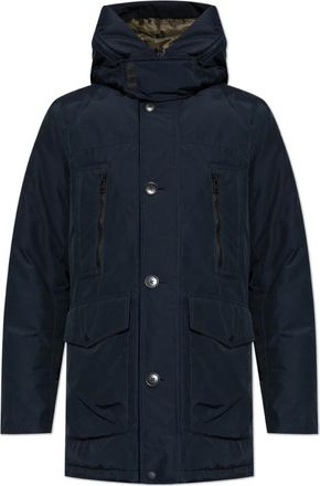 Woolrich Capuchonjas - Heren - Winterjassen - Blauw - XL - Katoen - Jassen