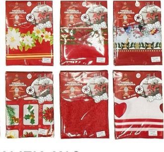 Trade Shop Trade Shop - Mantel Navidad Antimanchas No Planchar Impermeable Fantasias Varias 18 Plazas