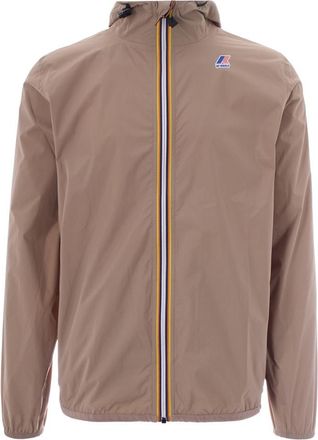 K-Way Beige Logo Hood Jacket