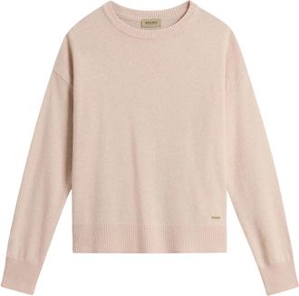 Woolrich Rondgebreide trui - Dames - Ronde hals truien - Roze - L - Wol - Truien & Vesten