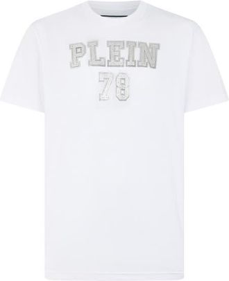 Philipp Plein Round Neck T-Shirt College Men in White at Nordstrom, Size Xx-Large