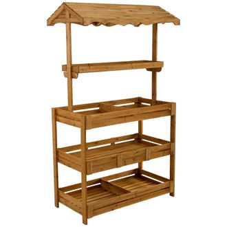 Wanderlust Deco Estanter&iacute;a Expositor De Madera Marr&oacute;n 95x51x165h Cm