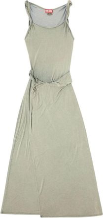 Diesel Green Knot Detail Sleeveless Maxi Dress
