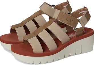 FLY London YOJI198FLY Womens Sandals Military/Bge : EU 41 (US Womens 10-10.5) M, Rubber