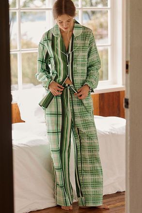 Karen Mabon x Anthropologie 100% Cotton Holiday Pajama Set