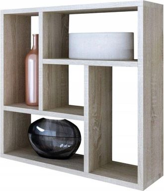 OEM Libreria Molly, Rovere Sonoma, Mensola Sospesa Per Soggiorno, Ufficio, Studio Mk