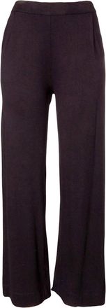 Majestic Filatures Womens Wide Trouser Pants In Noir