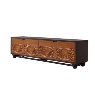 Tikamoon Mueble para tv de caoba maciza de 200 cm