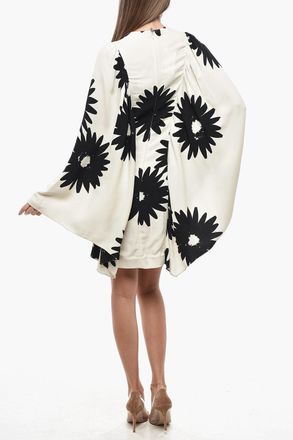 Stella McCartney Floral Minidress LUCIANA with Cape Sleeves Stella McCartney