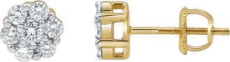 LuvMyJewelry Meadow 0.38 Ct TW Lab Grown Diamond Cluster Studs 14K Gold Earrings