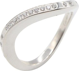 Cartier Silver Clear White Gold (18K) Band Ring (Pre-Owned)