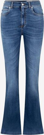 Alexander McQueen Ausgestellte ausgewaschene Jeans