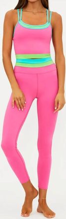 Beach Riot Trinity Legging Pants In Strawberry Ice Colorblock