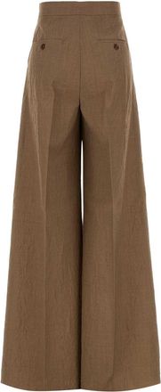 Max Mara Womens Biscuit Wool Teruel Flared Leg Pant Nocciola Fodera: Cotton Pantaloni Trousers