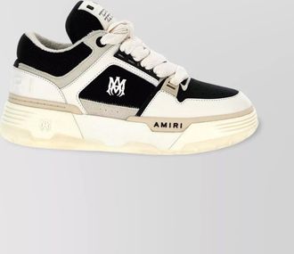 Amiri panel sneakers with embroidered mesh and perforated toe