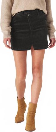 The Normal Brand Katie Cord Mini Skirt In Deep Forest