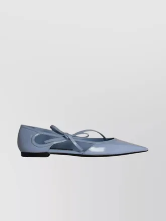Dolce & Gabbana leather pointed-toe ballerina shoes