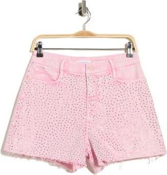 Good American Good Girlfriend Denim Shorts in Mineralrosequartz001 at Nordstrom Rack, Size 12