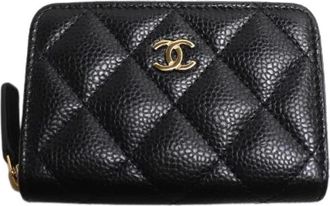 Chanel Pre-owned Leren Portemonnee - Dames - Vintage Accessoires - Zwart - ONE Size - Leer - Vintage