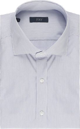 Fay Blue Striped Cotton Shirt