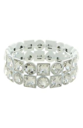 Olivia Welles Crystal Frosted Bracelet in Silver /Clear at Nordstrom Rack