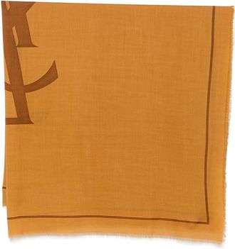 Saint Laurent Logo-print Frayed Scarf
