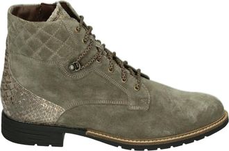 Durea Schoenen, Dames, Beige, 41 EU, Suède, Sportieve Mid Damesschoenen in Taupe