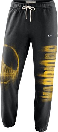 Nike Mens Golden State Warriors Standard Issue Therma-FIT Fleece Basketball Pants in Black | IQ1486-010