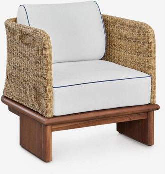 Sklum Sklum - Sill&oacute;n En Rat&aacute;n Y Madera De Acacia Famara