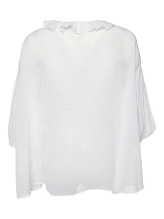 Chlo&eacute; 2024 ruffled cotton top - White