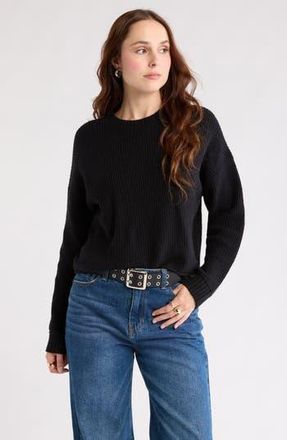 Abound Cozy Crew Pullover Sweater in Black at Nordstrom Rack, Size X-Large