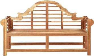 Beliani Banco de jard&iacute;n 196 cm Madera de acacia Marr&oacute;n claro