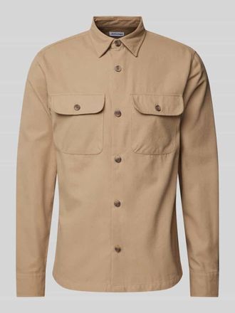 Jack & Jones Jack & Jones Slim Fit Freizeithemd mit Brustpattentaschen Modell DARREN in Beige, Größe XL