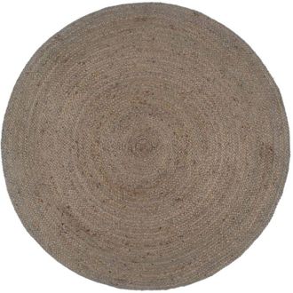 vidaXL Vidaxl - Alfombra De Yute Tejida A Mano Redonda Gris 240 Cm