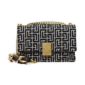 Balmain Borsa a spalla Monogram Jacquard con catena - - Bags - Donna - Multicolore - ONE SIZE
