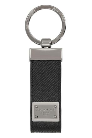 Dolce & Gabbana Leather Keyring With Logo