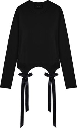 Simone Rocha Bow Tail Easy T-shirt - Zwart