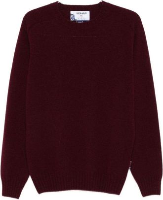 Sebago Deep Red Crew Neck Sweater