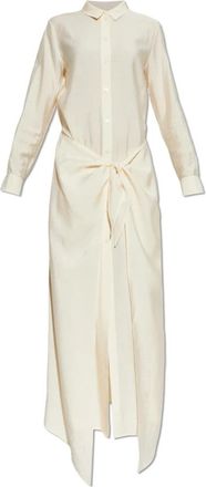 Emporio Armani Jurk met lange mouwen - Dames - Shirt Kleedjes - Beige - S - Kleedjes