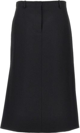 Fendi Grain de poudre wool midi skirt Woman 40