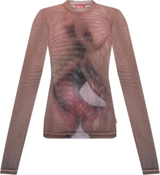 Diesel Tom Of Finland Foundation - unisex - Longsleeves - Roze - XL - Tops