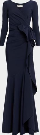La Petite Robe Di Chiara Boni Maco Bow-Draped Jersey Gown