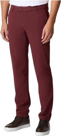 Brooks Brothers Slim Fit Geweven Stretch Katoenen Chinos - Heren - Chinos - Rood - W34 - Katoen - Broeken