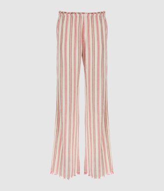 Xirena Pantalon Joseph Dusty Pink Stripe