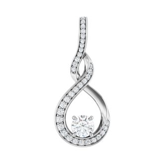 Diamond2Deal 14k Gold 3/8ct Lab-Grown Diamond Pendant