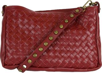 Persaman New York Mavis Woven Shoulder Bag in Dark Red at Nordstrom Rack