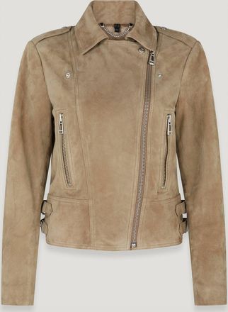 Belstaff Belstaff Chaqueta Marianne para mujer Ante ligero Arena lavada 36