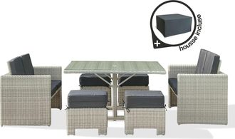 DCB Garden Dcb Garden - Oceane - Conjunto De Comedor Empotrable 8 Plazas Resina Trenzada