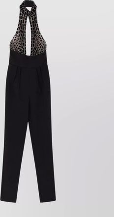 Elisabetta Franchi sleeveless high-neck cutout sequin jumpsuit